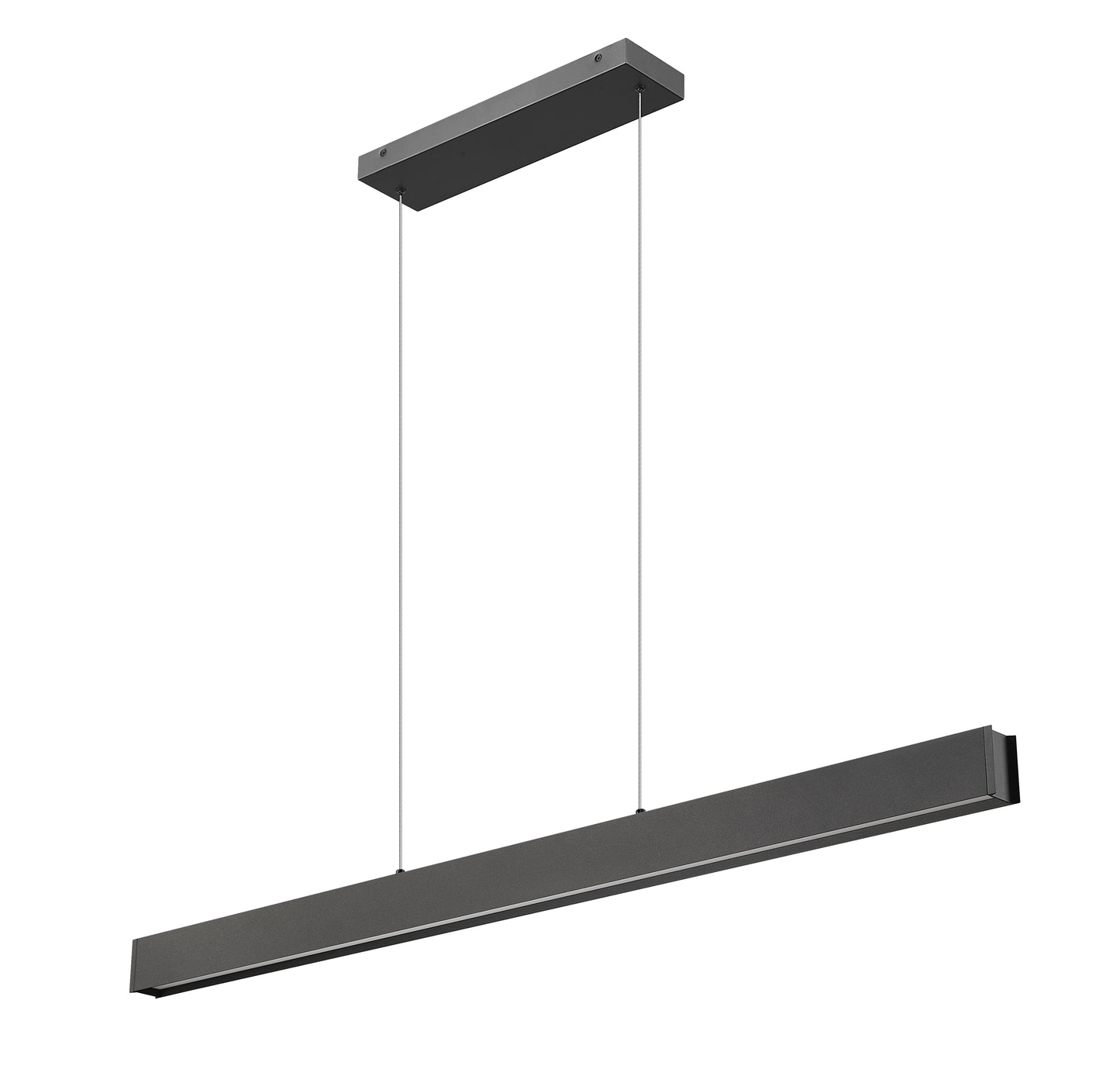 1016-55L-MB-LED - Hudson 1 Light Linear 55" Chandelier - Matte Black