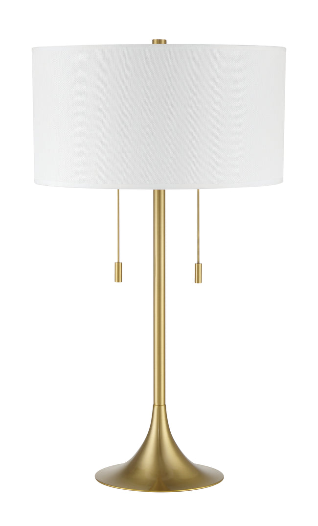 87003SB-T - Neely 2 Light 30" High Table Lamp - Satin Brass