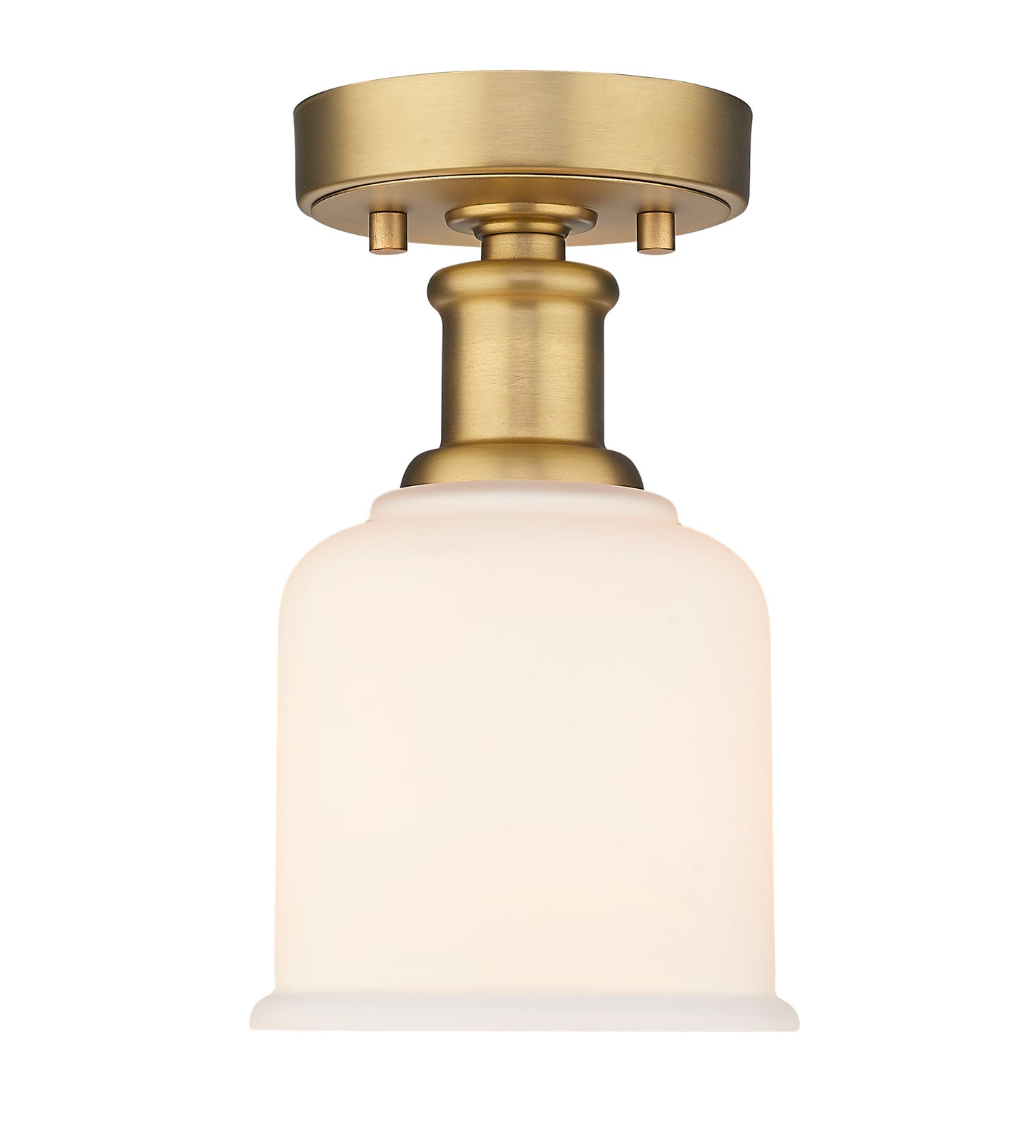 733F1-HBR - Bryant 1 Light Flush 6" Mount - Heritage Brass