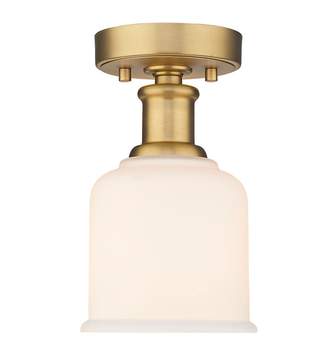 733F1-HBR - Bryant 1 Light Flush 6" Mount - Heritage Brass