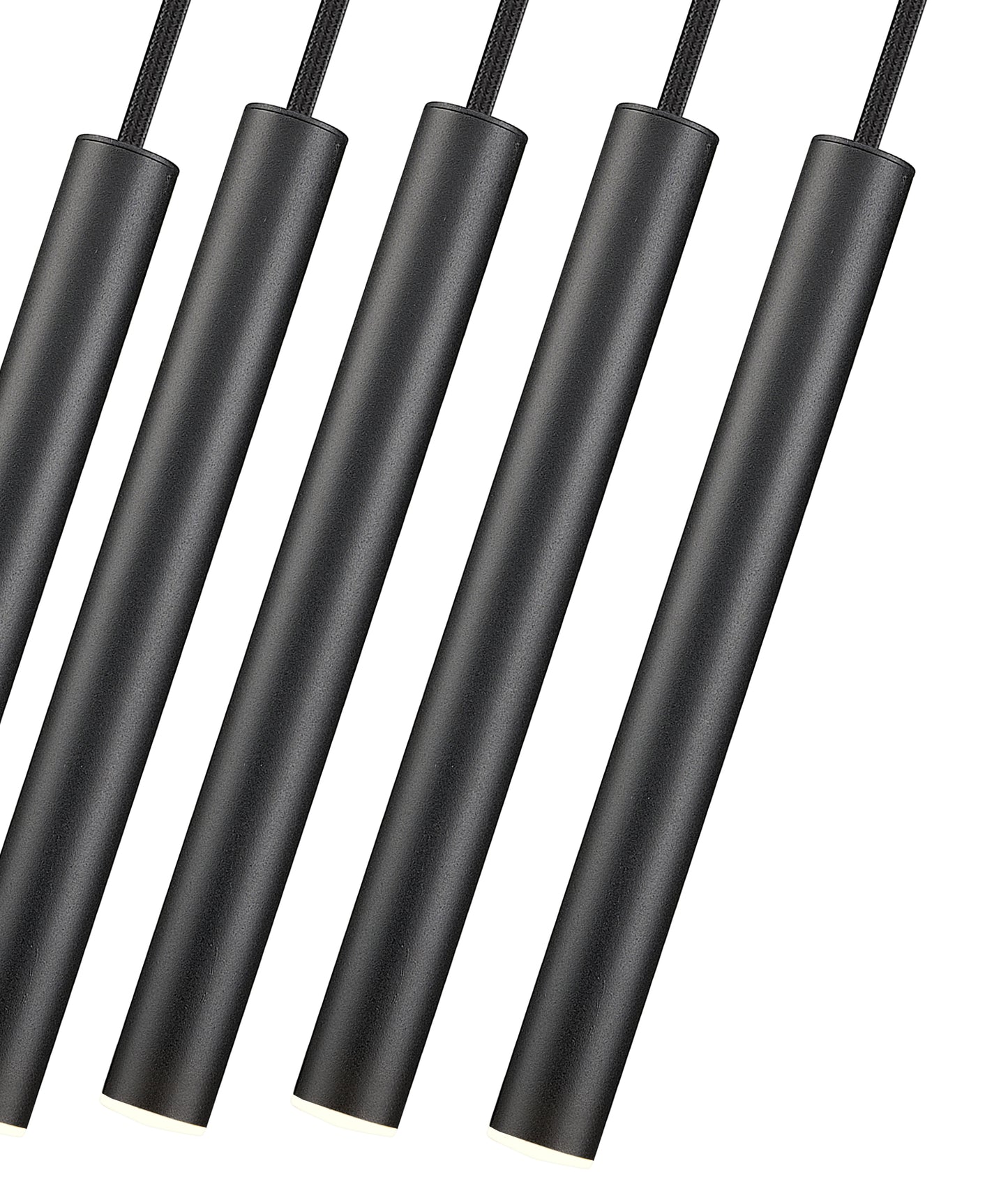 919MP12-5L-MB-LED - Forest 5 Light Linear 42" Chandelier - Matte Black