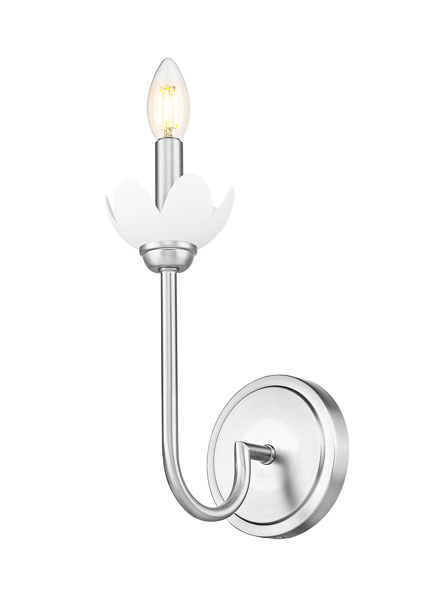 352-1S-BN - Allistair 1 Light Wall 12" Sconce - Brushed Nickel