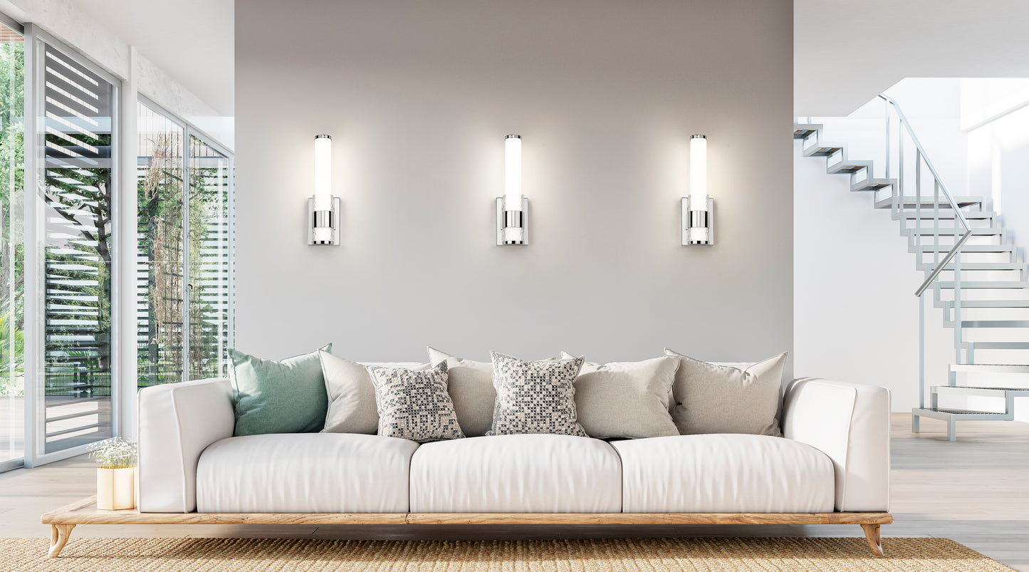 1015-1S-CH-LED - Egon 1 Light Wall 16" Sconce - Chrome
