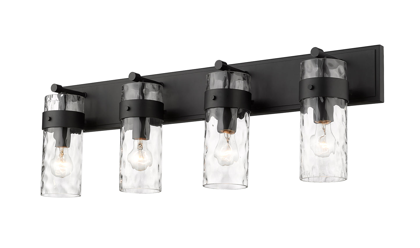 3035-4V-MB - Fontaine 4 Light 34" Vanity - Matte Black