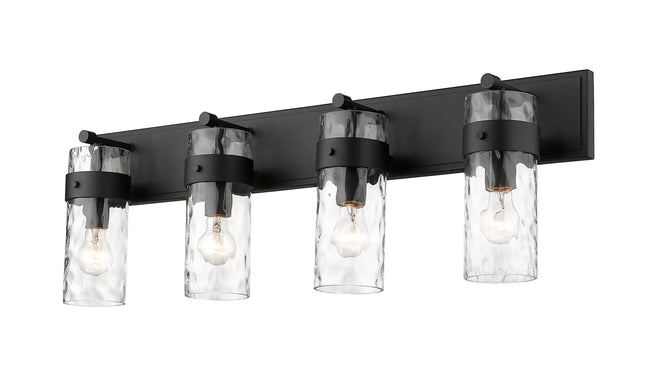 3035-4V-MB - Fontaine 4 Light 34" Vanity - Matte Black