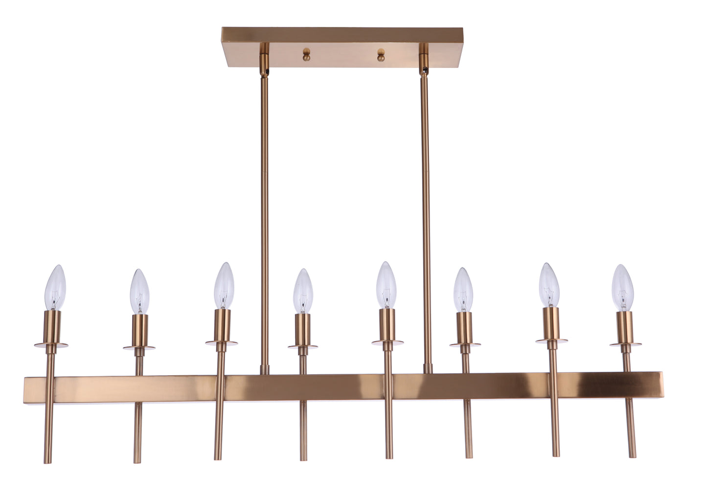 54378-SB - Larrson 8 Light 4.75" Wide Island Light - Satin Brass