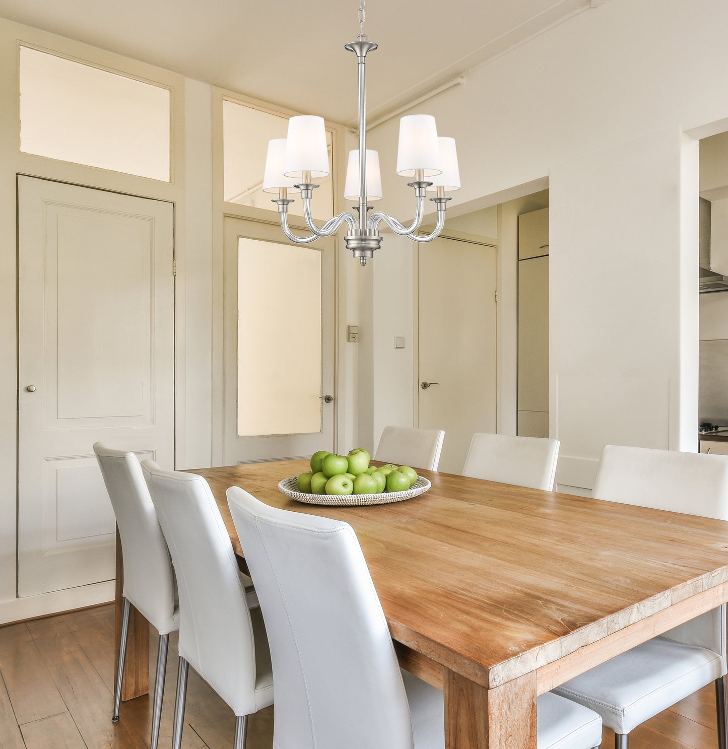 1950-5BN - Katerina 5 Light 24" Chandelier - Brushed Nickel