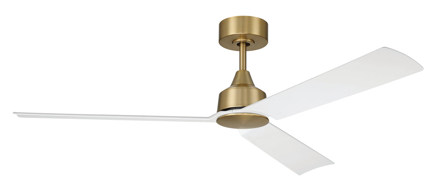 CHM52SB3 - Charming 52" 3-Blade Indoor Ceiling Fan 52" 3 Blade Ceiling Fan with Light Kit - Satin Brass