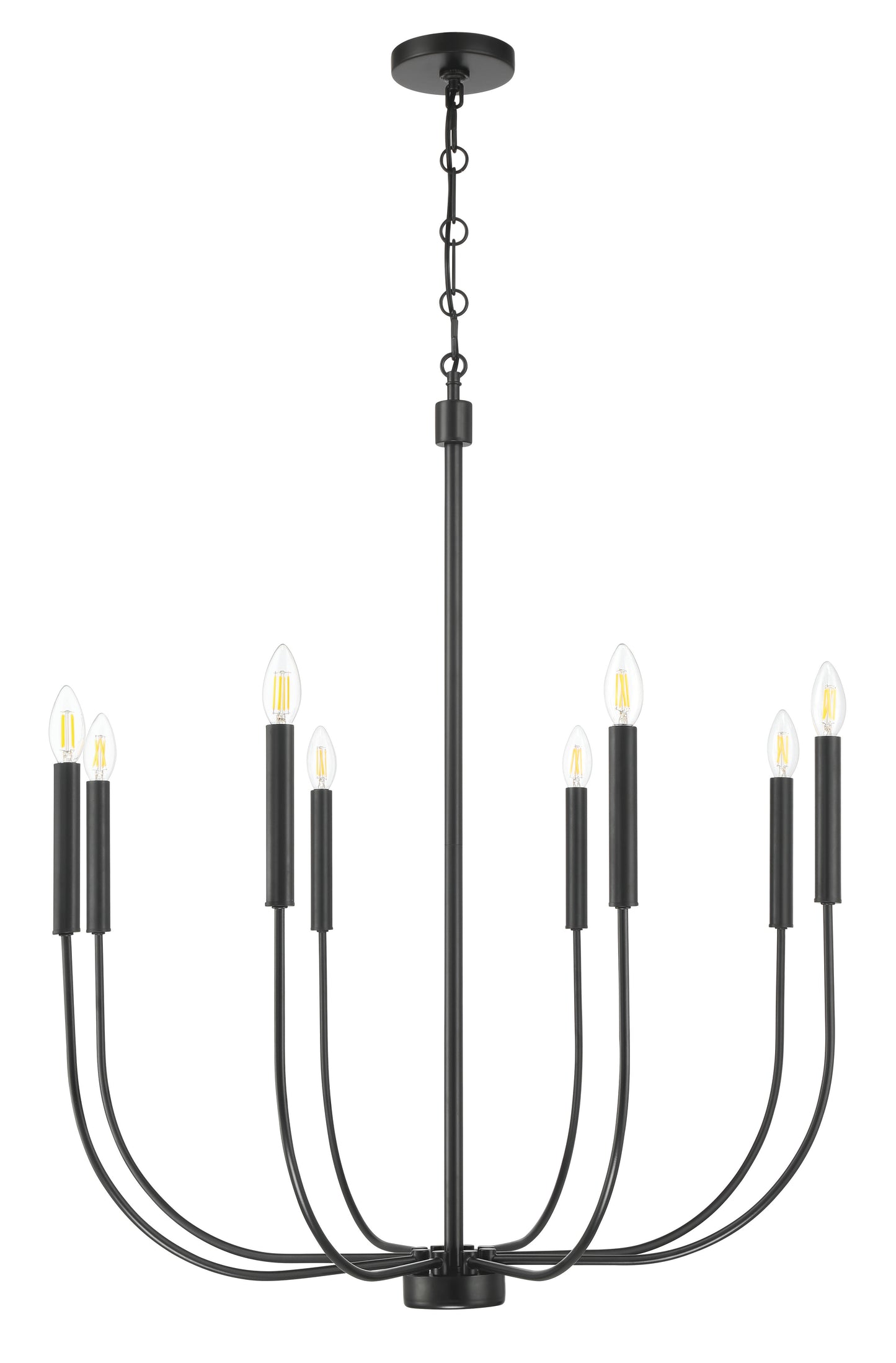 59828-FB - Traci 8 Light 31" Wide Chandelier - Flat Black