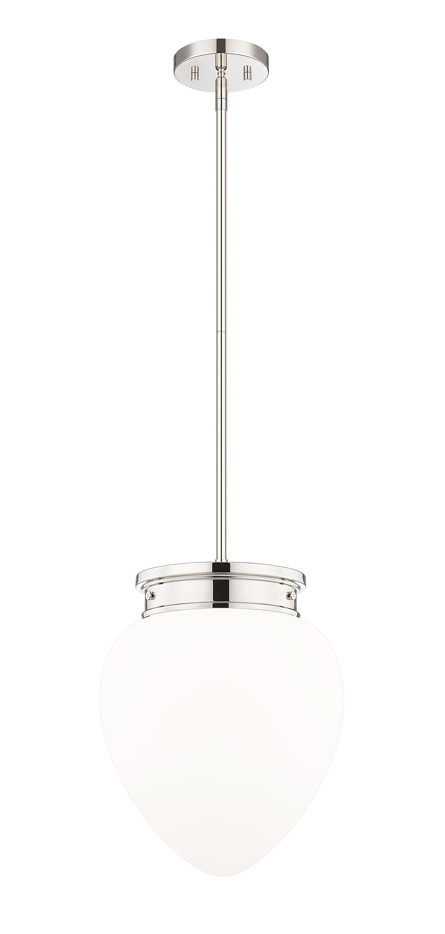1945P12-PN - Gideon 1 Light 12" Pendant - Polished Nickel