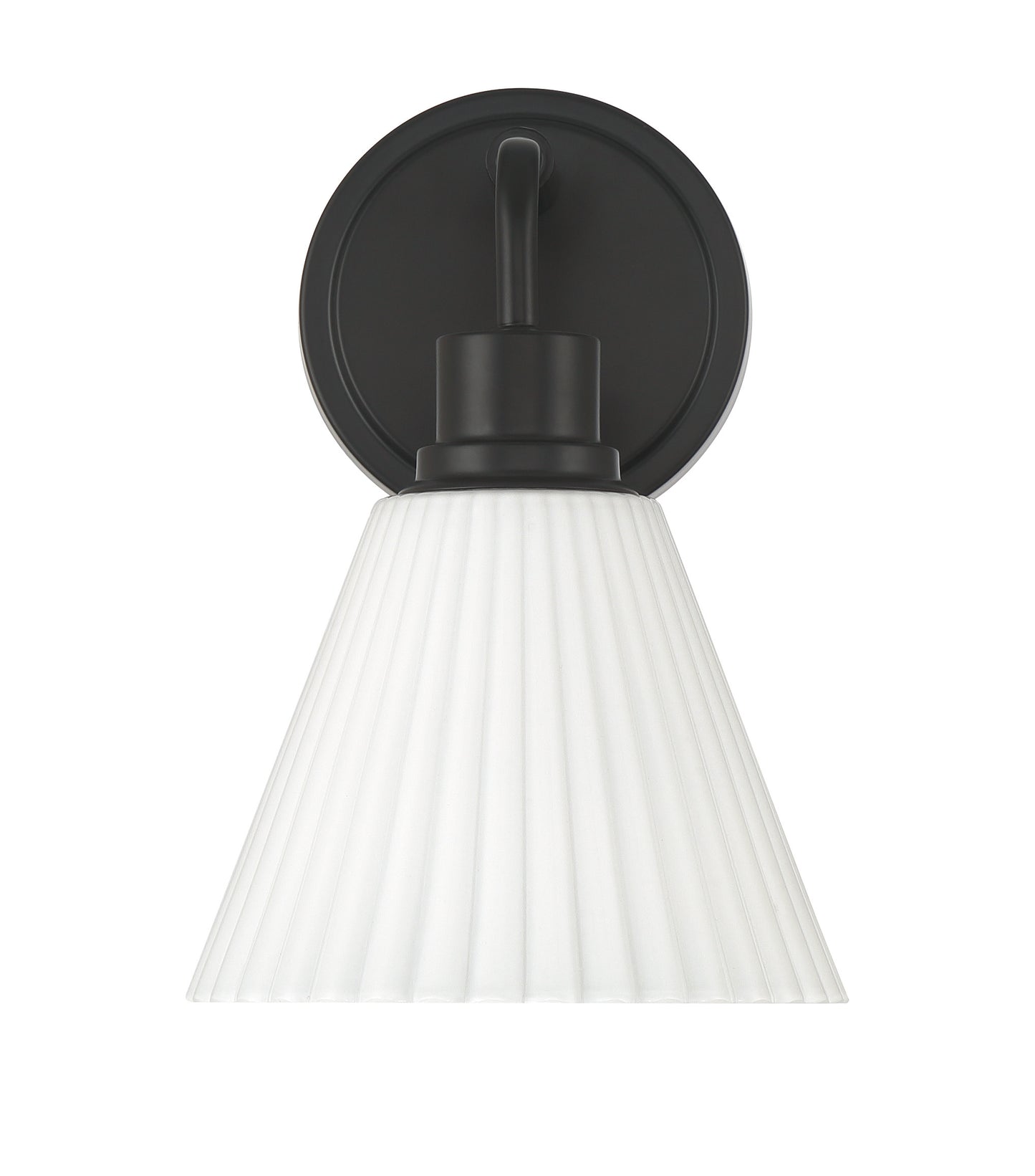 62301-FB - Pleated II 1 Light 10.38" High Wall Sconce - Flat Black
