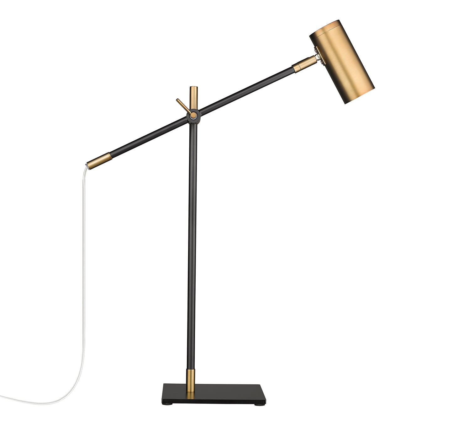 814TL-MB-OBR - Calumet 1 Light Table 22" Lamp - Matte Black / Olde Brass