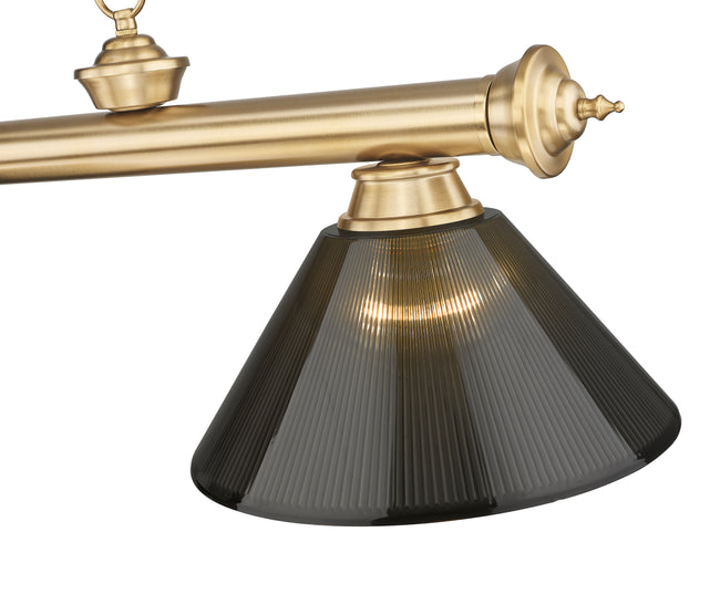 2306-3HBR-ARS - Cordon 3 Light 57" Billiard - Heritage Brass
