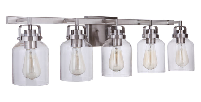 53605-BNK - Foxwood 5 Light 37" Wide Vanity Light - Brushed Nickel