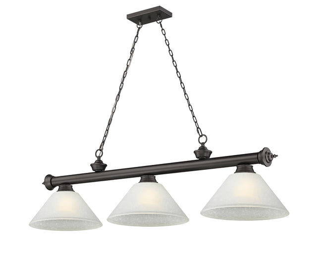 2306-3BRZ-AWL14 - Cordon 3 Light 57" Billiard - Bronze