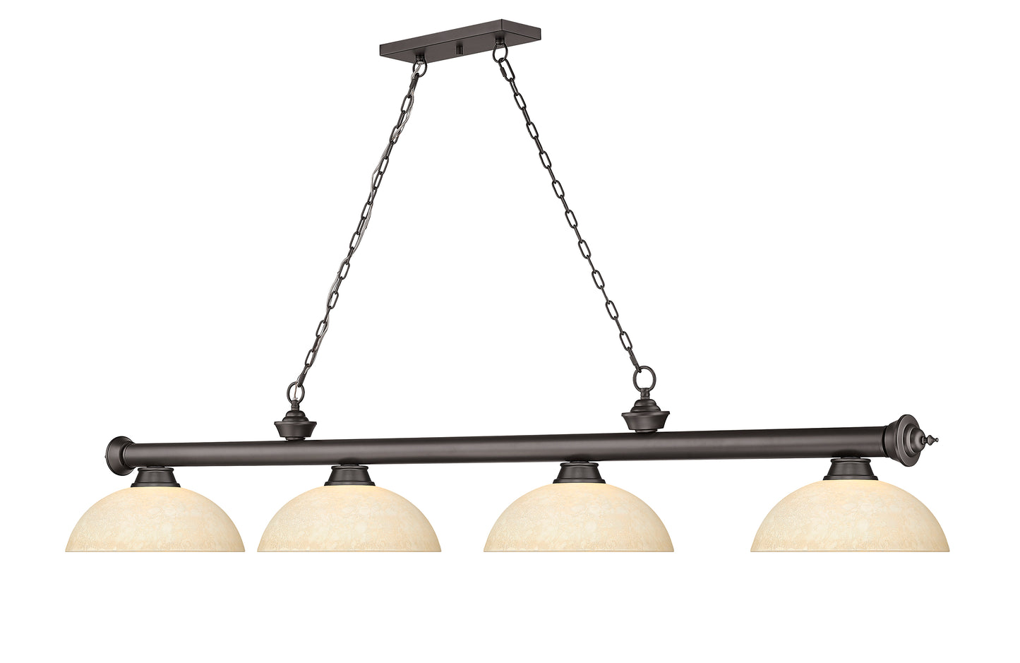 2306-4BRZ-DGM14 - Cordon 4 Light 81" Billiard - Bronze