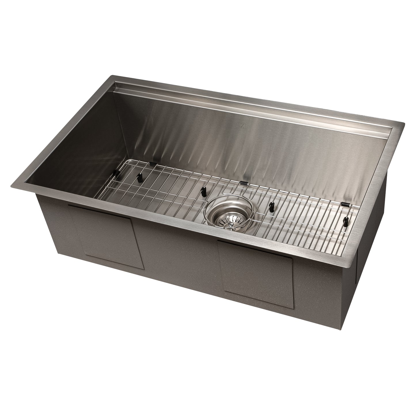 SLS-30 - 30" Garmisch Undermount Single Bowl Stainless Steel Kitchen Sink with Bottom Grid and Accessories
