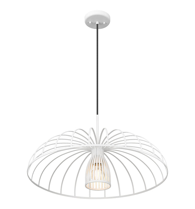 623P24-TXWH - Valencia 1 Light 24" Pendant - Texture White
