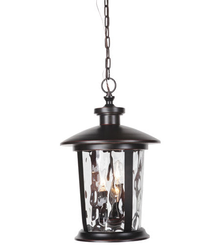 Z7121-OBG - Summerhays 3 Light 12" Wide Outdoor Pendant - Oiled Bronze Gilded