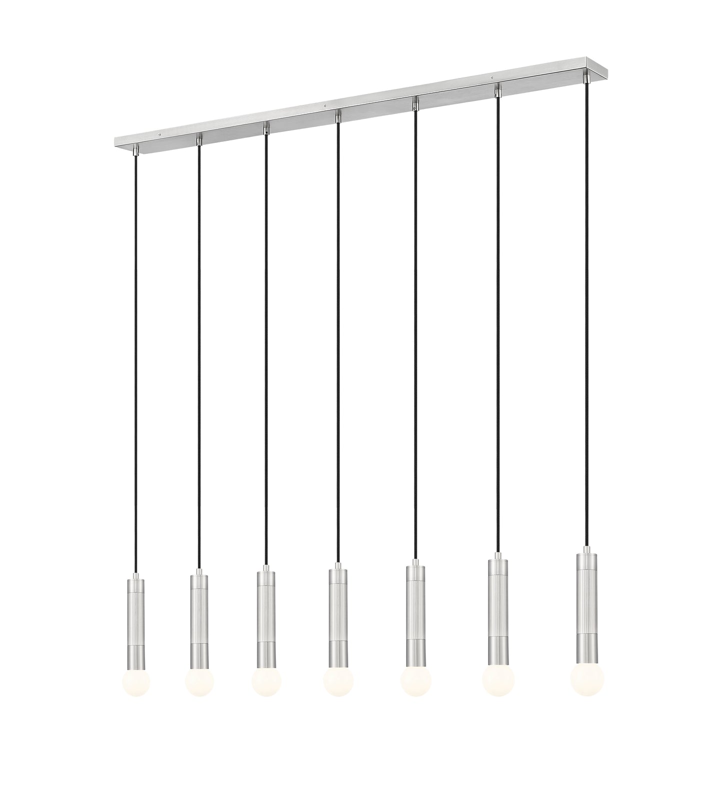 1956P-7L-BN - Stari 7 Light Linear 54" Chandelier - Brushed Nickel