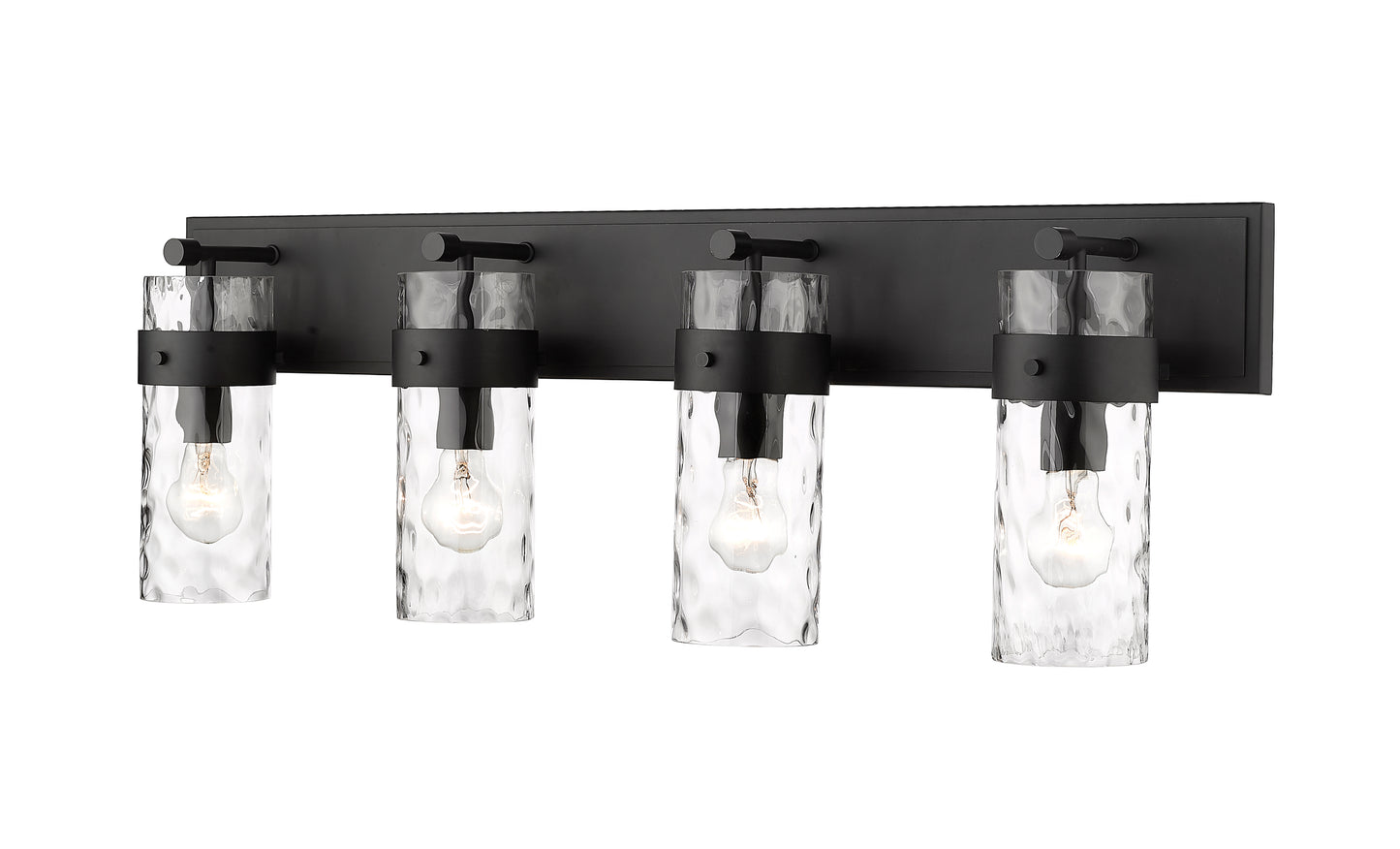 3035-4V-MB - Fontaine 4 Light 34" Vanity - Matte Black