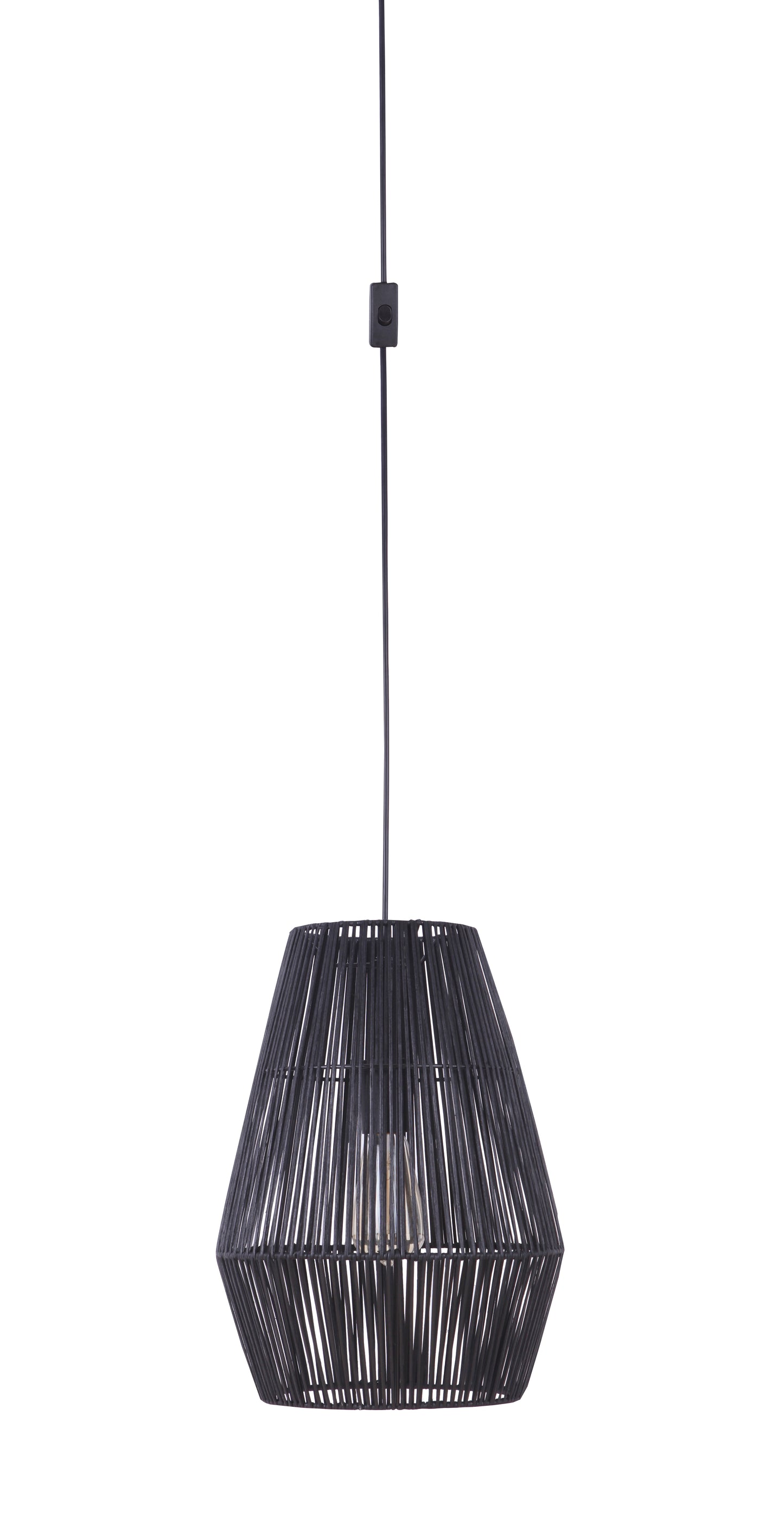 SW2009-FB - Swag Pendants 1 Light 11.81" Wide Pendant - Flat Black