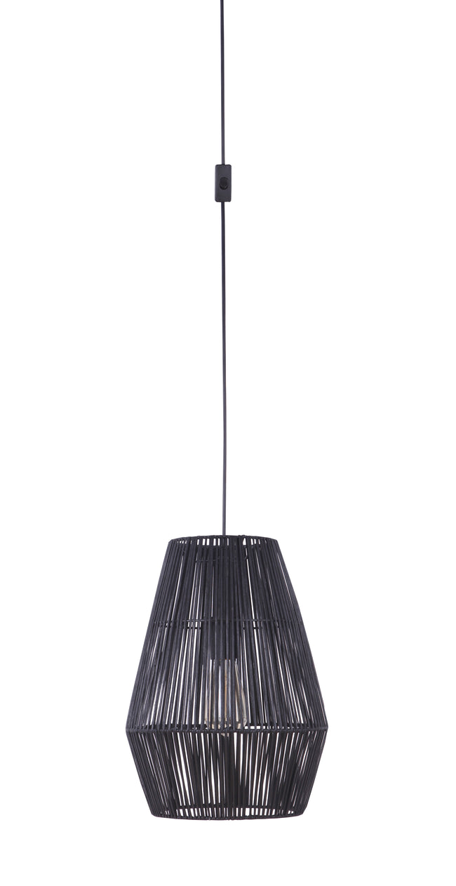SW2009-FB - Swag Pendants 1 Light 11.81" Wide Pendant - Flat Black