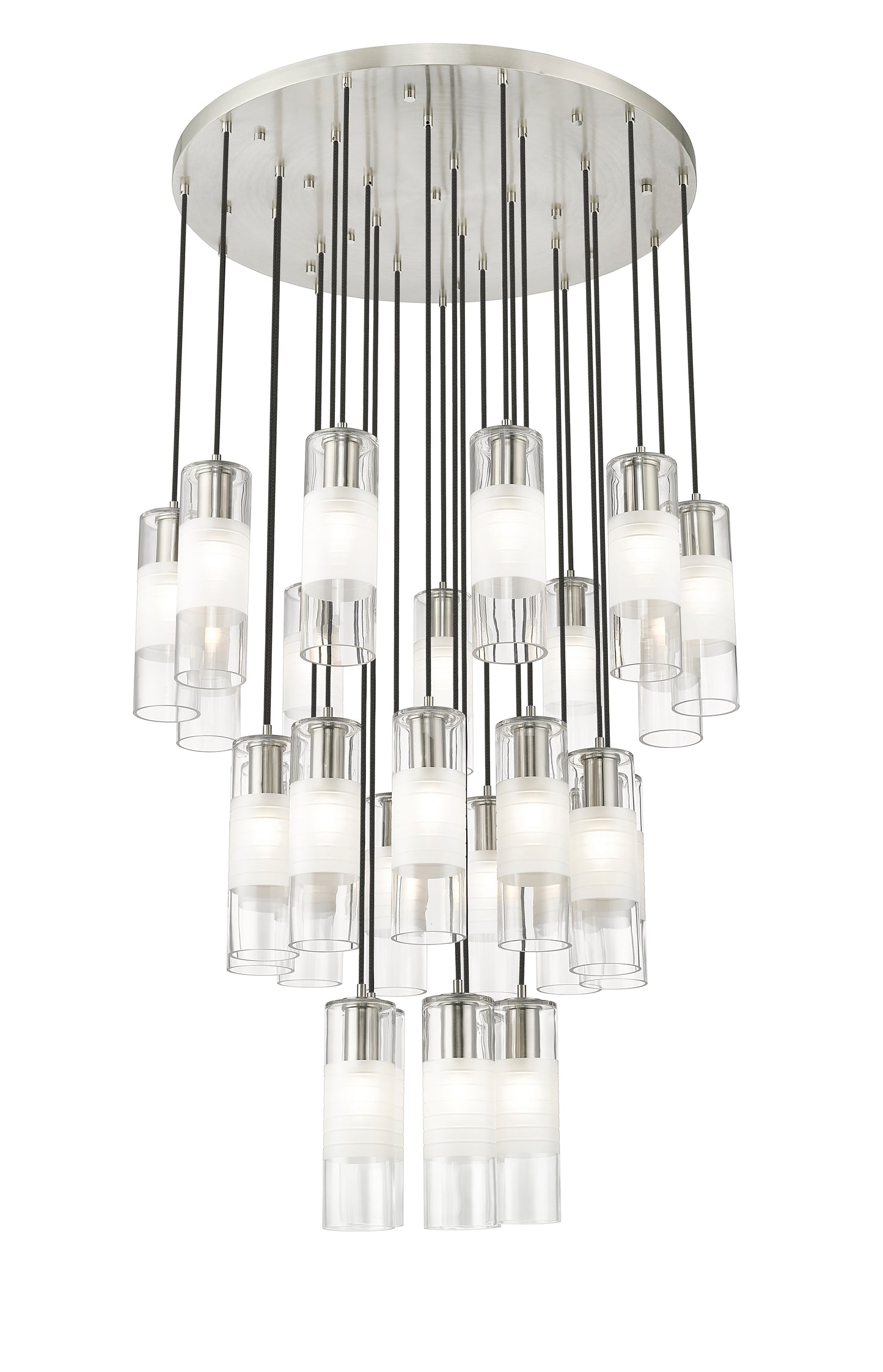 824P-27R-BN - Alton 27 Light 36" Chandelier - Brushed Nickel