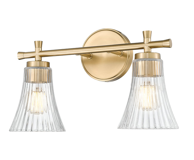 7519-2V-MGLD - Belle 2 Light 16" Vanity - Modern Gold