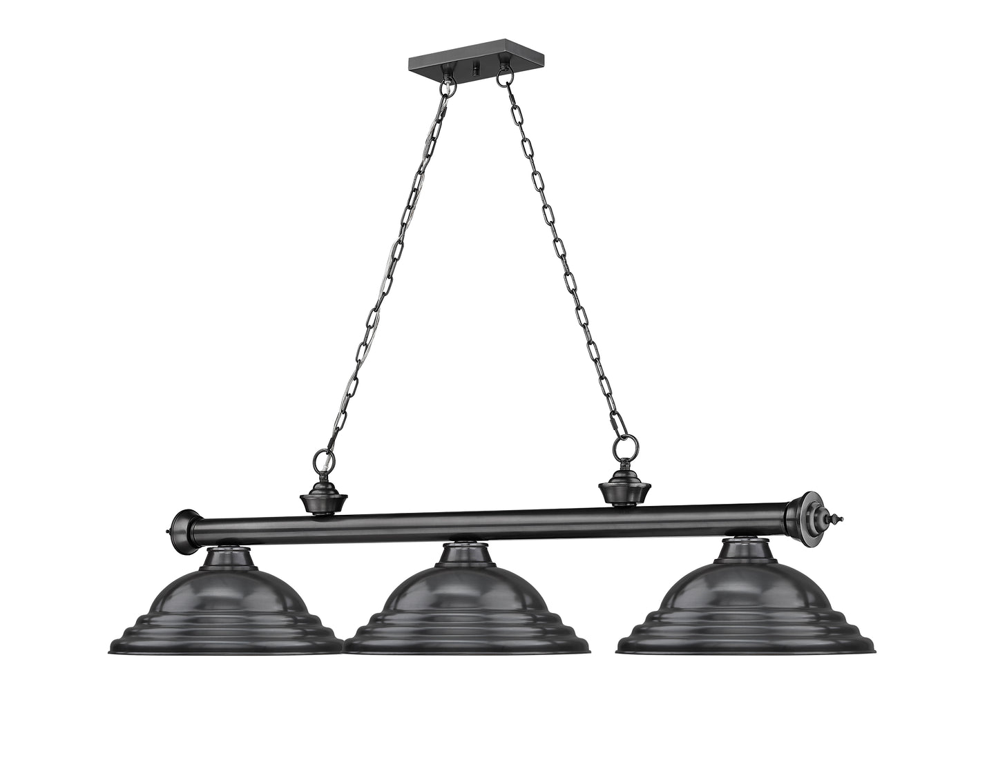 2306-3BP-SBP - Cordon 3 Light 58" Billiard - Bronze Plate