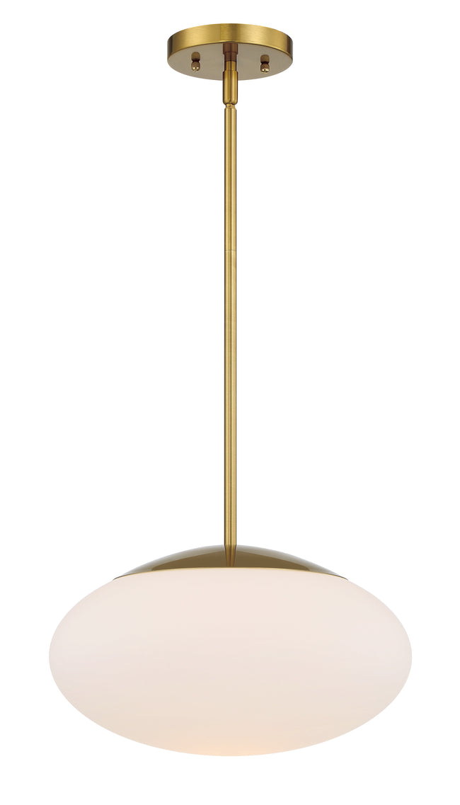 56894-SB-WG - Gaze 1 Light 14" Wide Pendant - Satin Brass