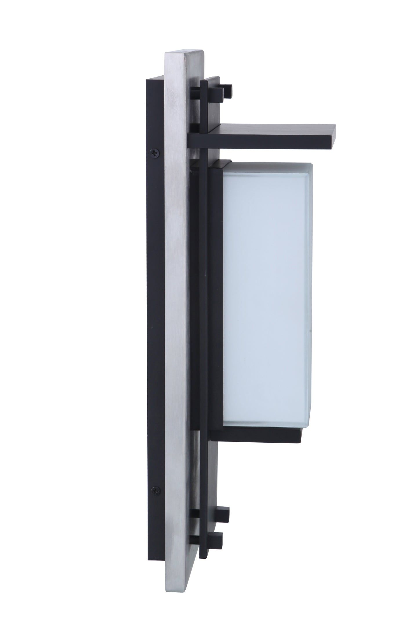 ZA2502-SSMN-LED - Heights 1 Light 15" High Outdoor Wall Lantern - Stainless Steel / Midnight