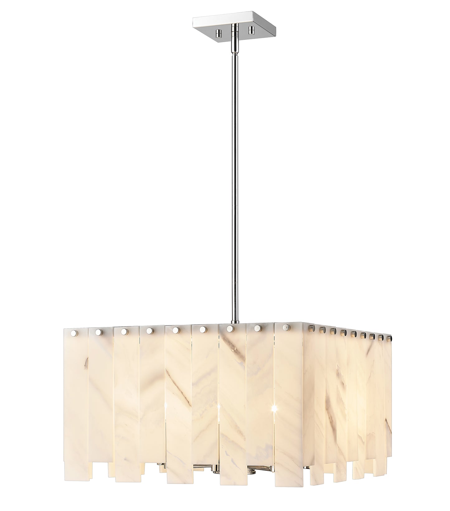 345P20-PN - Viviana 8 Light 20" Chandelier - Polished Nickel