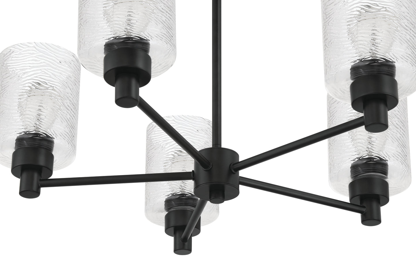 60225-FB - Lyndsey 5 Light 24" Wide Chandelier - Flat Black