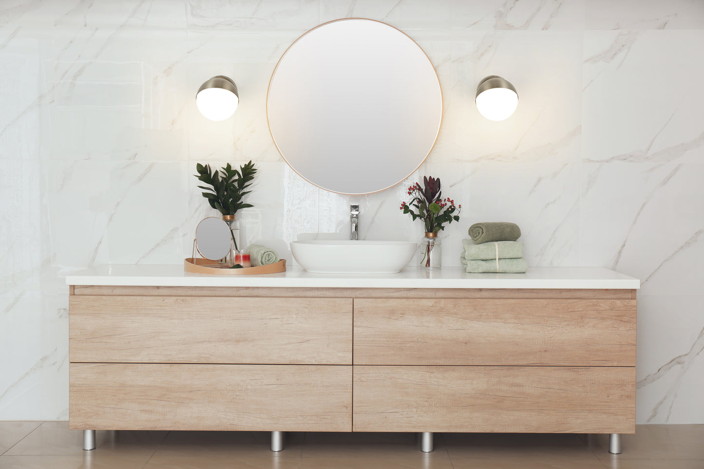 7517-1S-BN - Realm Sphere 1 Light Wall 6" Sconce - Brushed Nickel