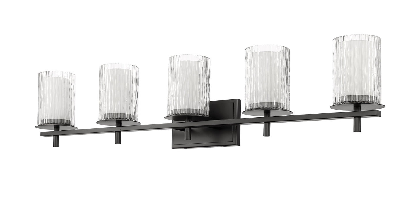 1949-5V-MB - Grayson 5 Light 40" Vanity - Matte Black