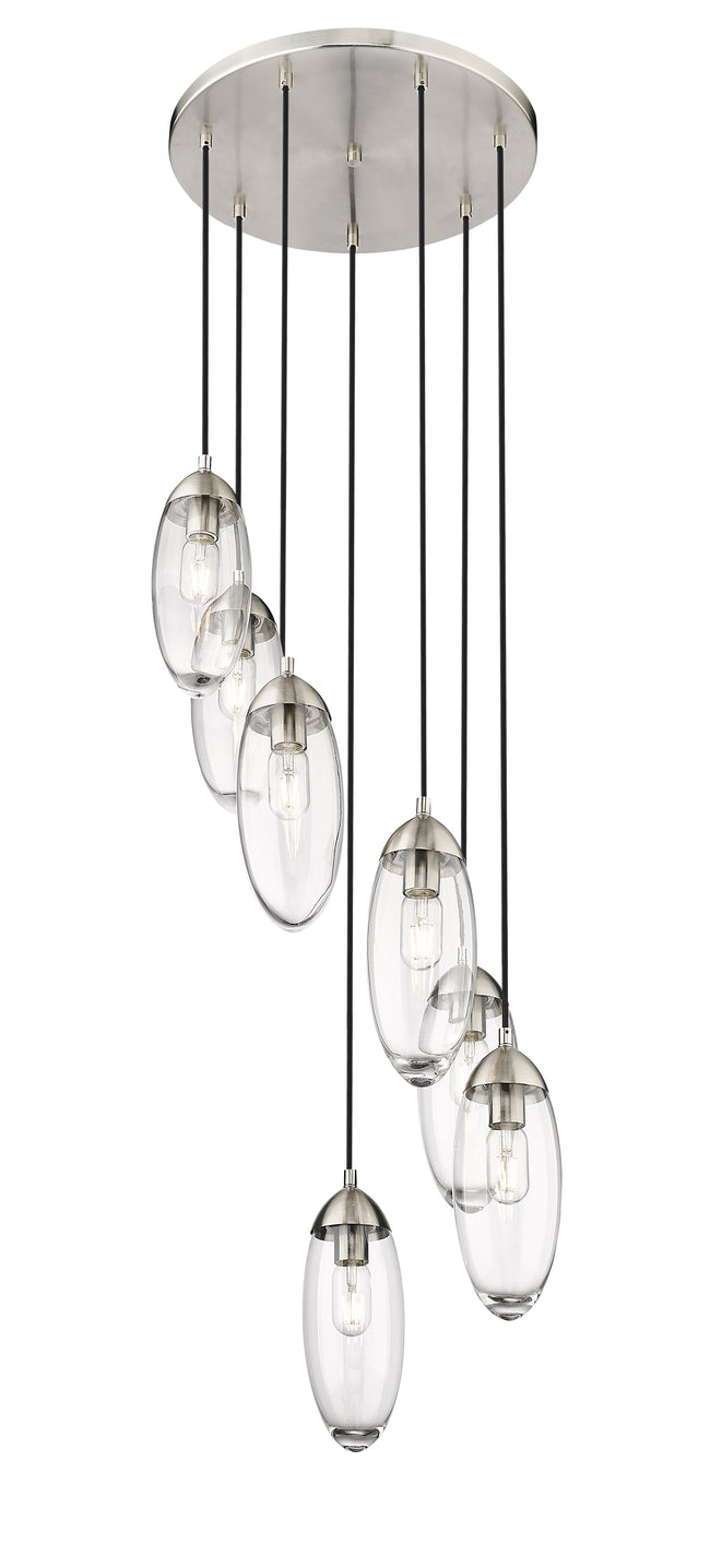 651P-7R-BN - Arden 7 Light 18" Chandelier - Brushed Nickel