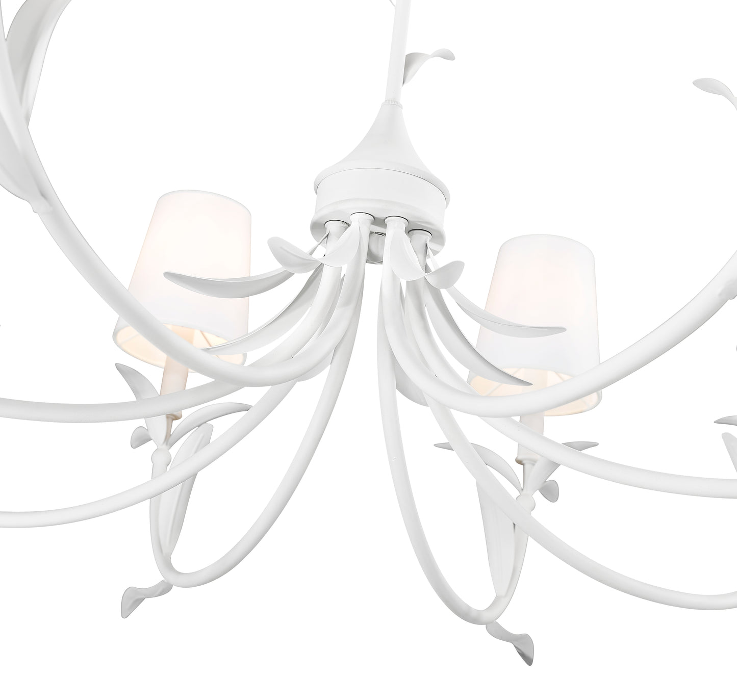 830-42TXWH - Aslin 8 Light 42" Chandelier - Textured White