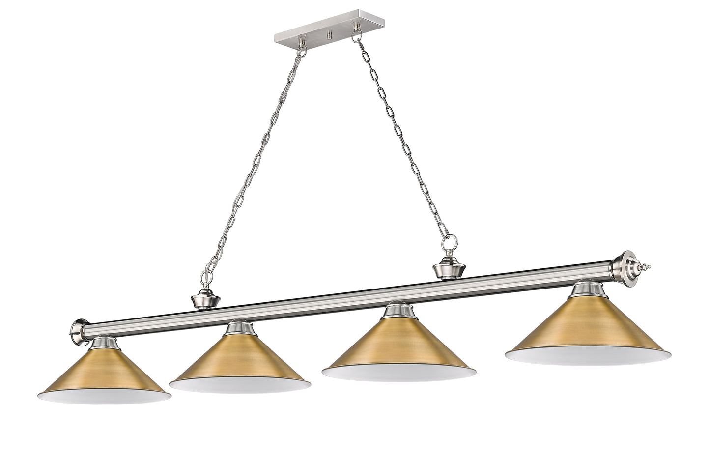 2306-4BN-RB15 - Cordon 4 Light 81" Billiard - Brushed Nickel