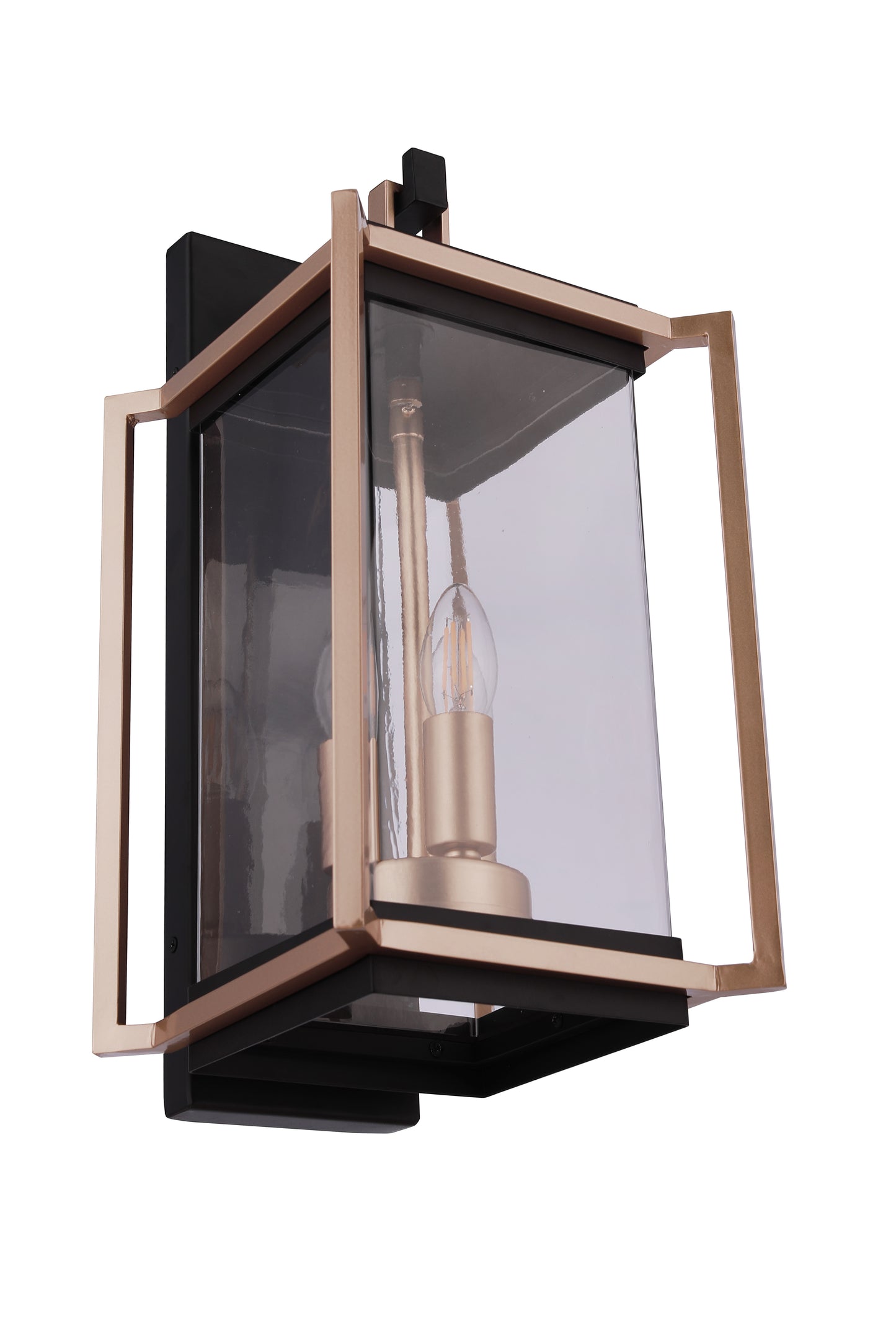 ZA6514-MNSB - Metalwork 3 Light 18" High Outdoor Wall Lantern - Midnight / Satin Brass