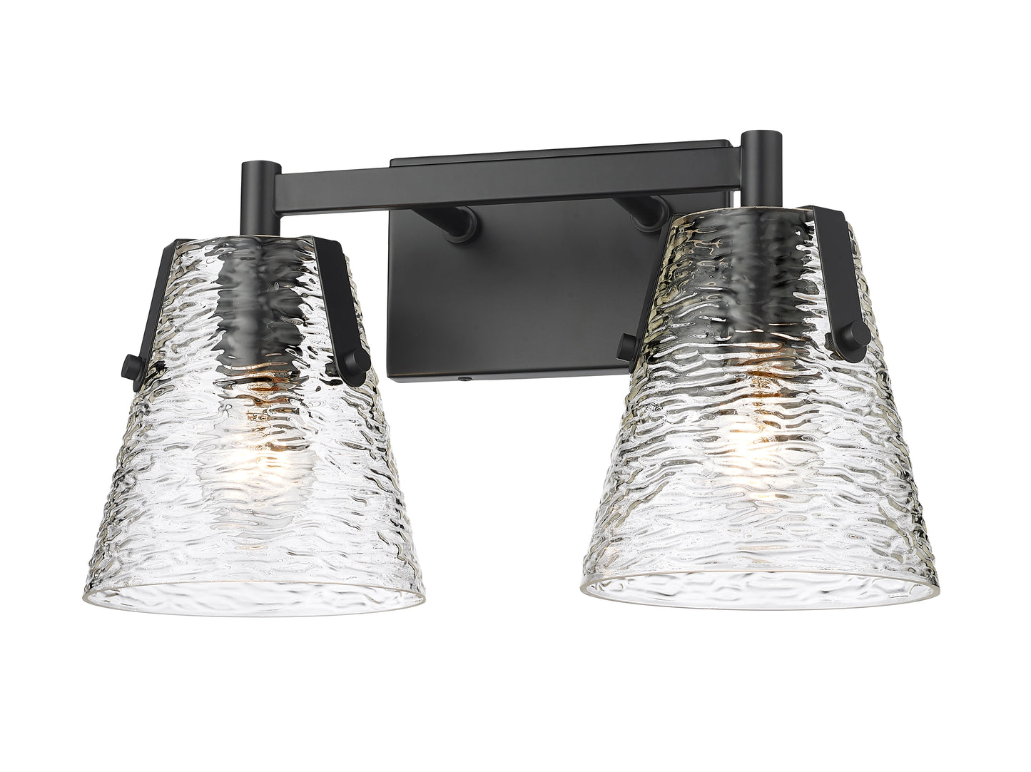 1101-2V-MB - Analia 2 Light 16" Vanity - Matte Black