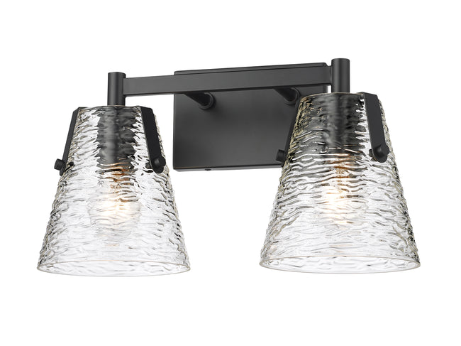 1101-2V-MB - Analia 2 Light 16" Vanity - Matte Black