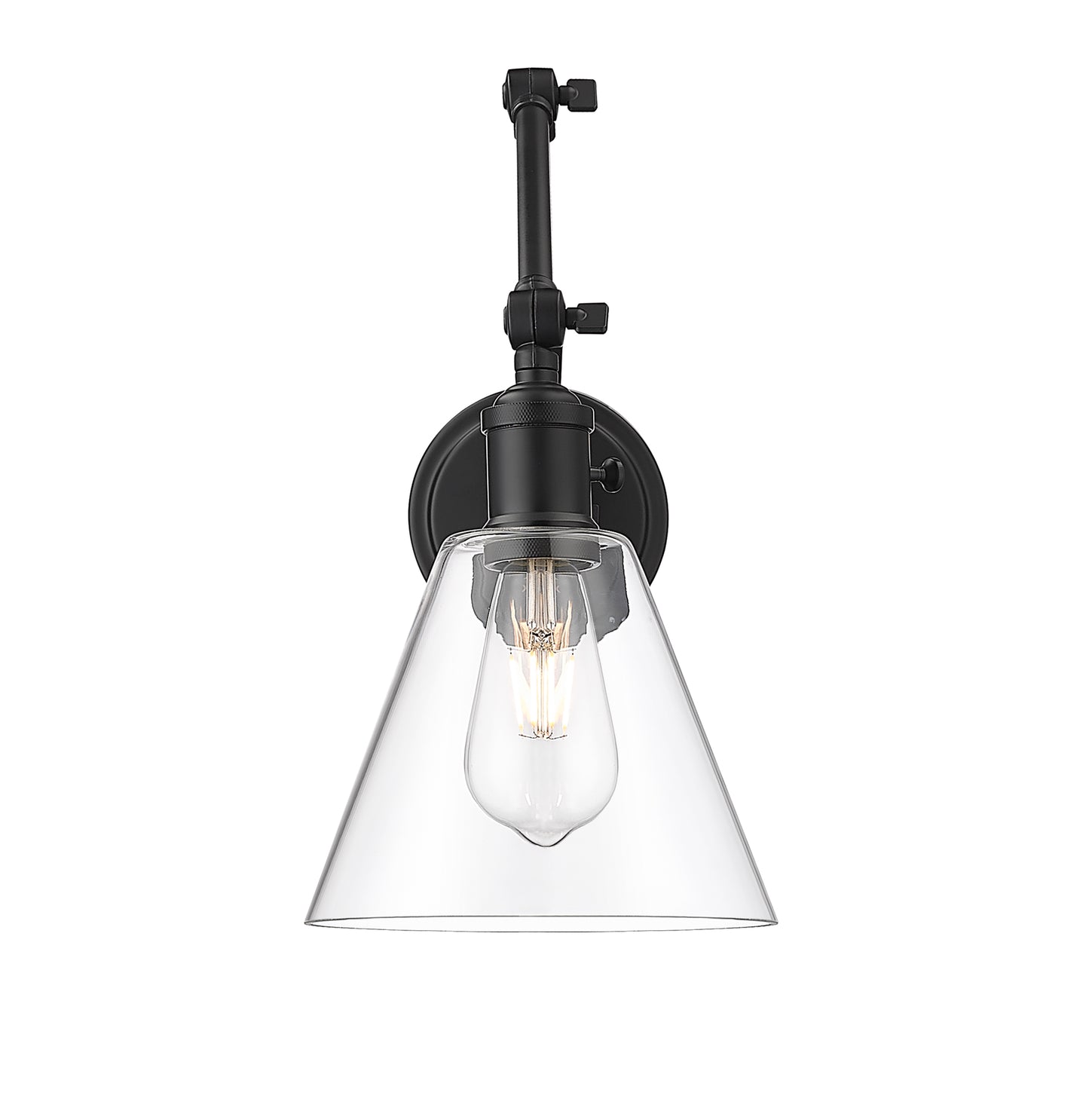 348S-MB - Gayson 1 Light Wall 8" Sconce - Matte Black