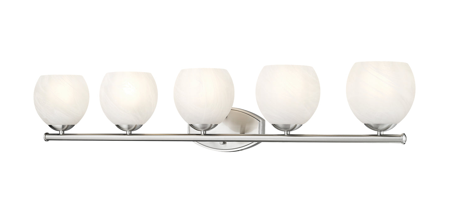 1963-5V-BN - Colette 5 Light 42" Vanity - Brushed Nickel