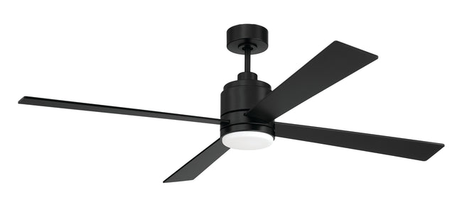 MCY60FB4 - McCoy 60" 4-blade ceiling fan with 2-wire HW wall control 60" 4 Blade Ceiling Fan with Light Kit - Flat Black
