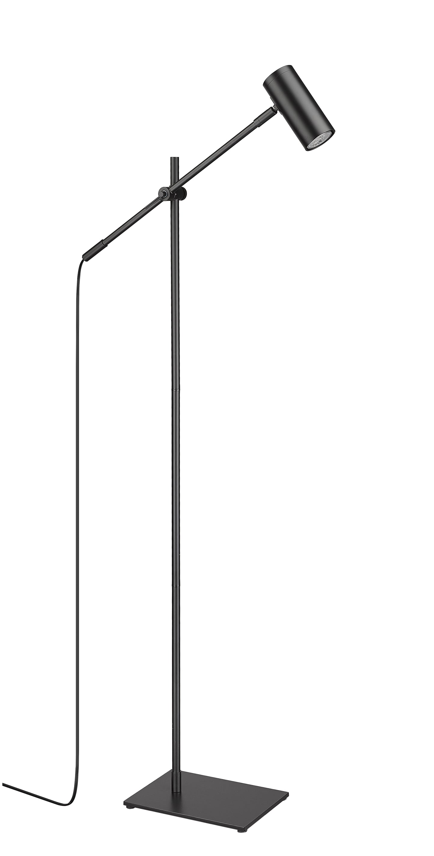 814FL-MB - Calumet 1 Light Floor 48" Lamp - Matte Black