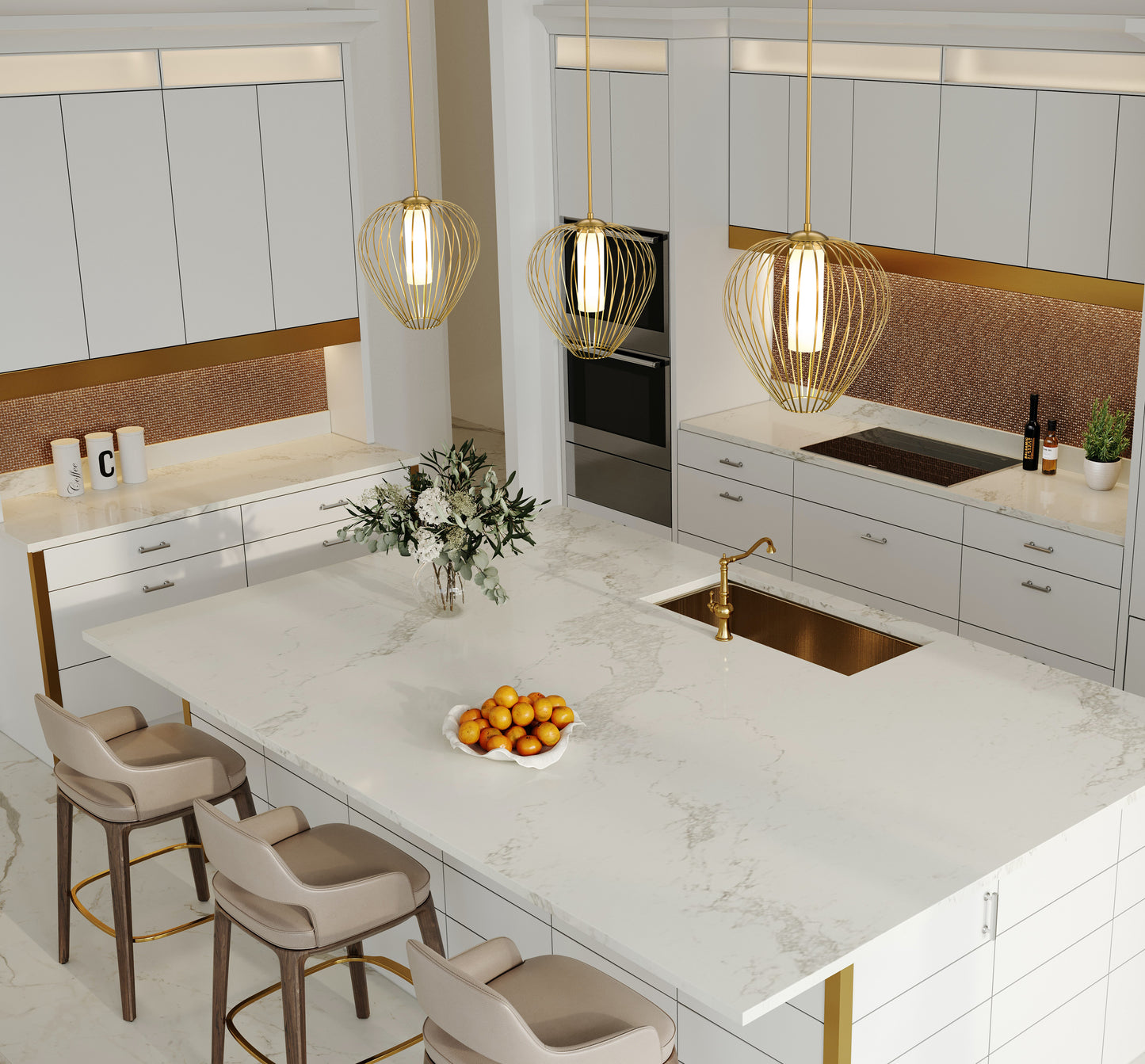 7507-18MGLD - Savanti 1 Light 18" Pendant - Modern Gold
