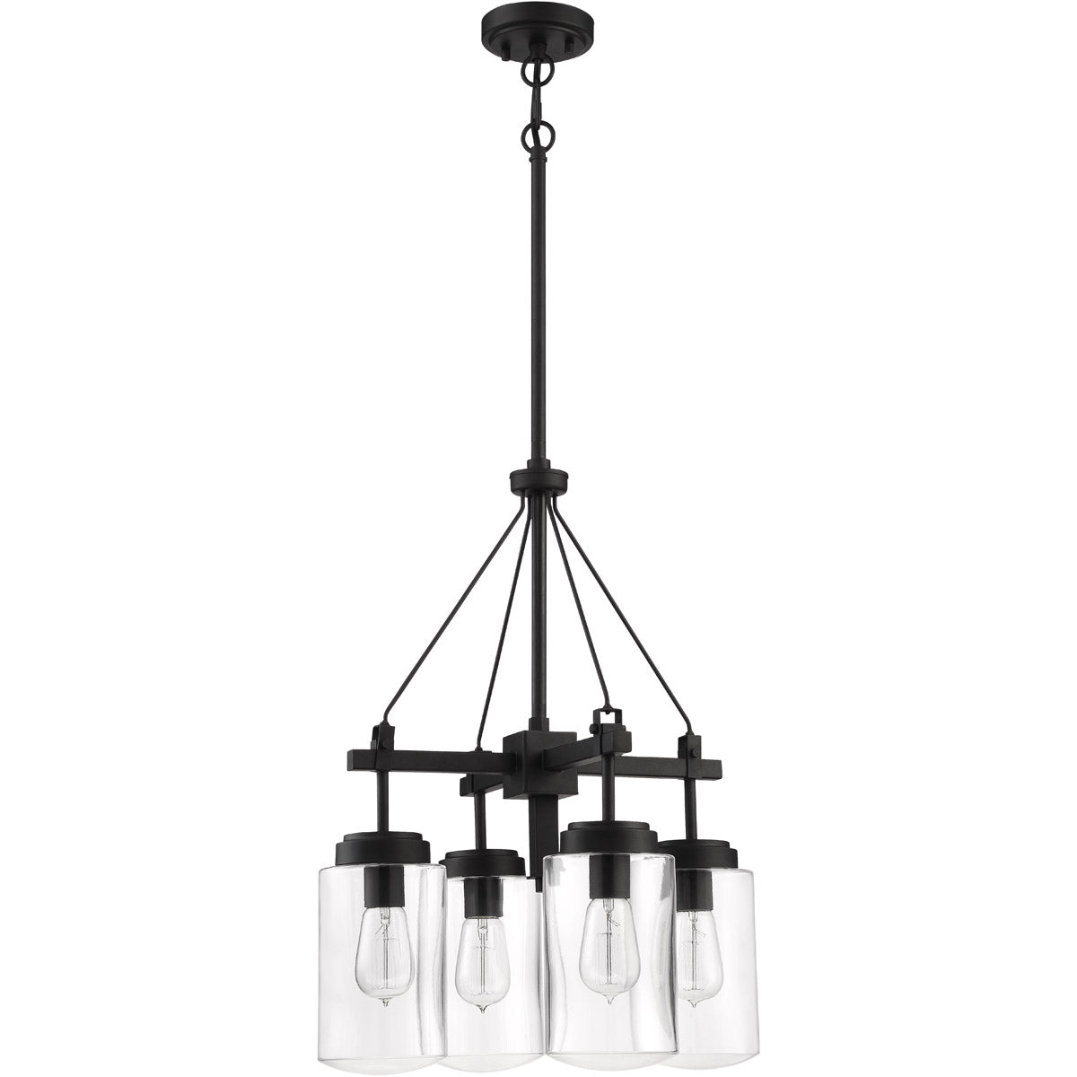 52124-ESP - Crosspoint 4 Light 18" Wide Chandelier - Espresso