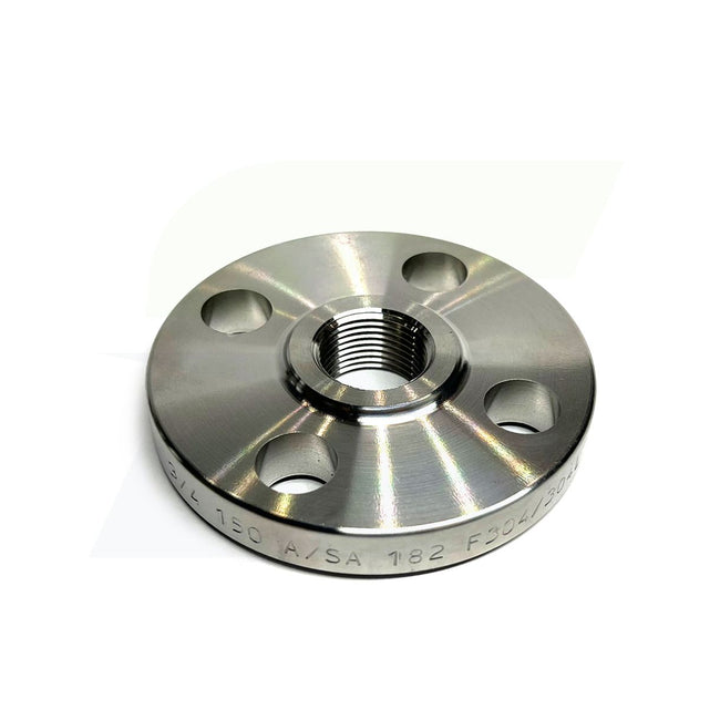 A435-16 - 1" 304 Stainless Steel Threaded Flange - Raised Face - 150#