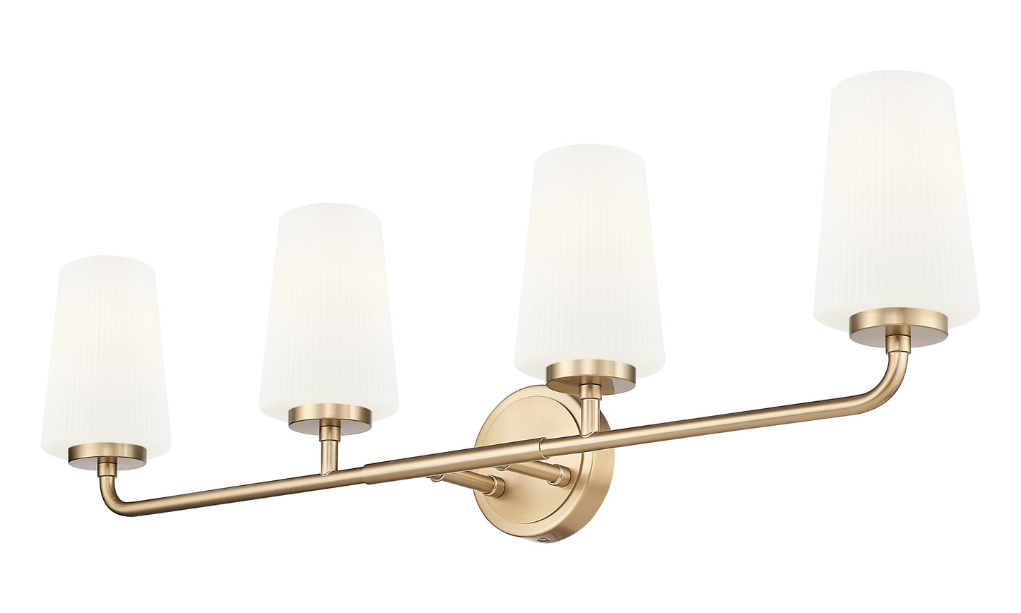 7005-4V-MGLD - Montford 4 Light 32" Vanity - Modern Gold